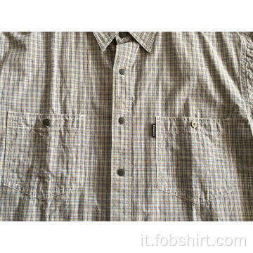 Camicia a quadri a maniche lunghe casual